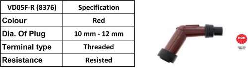NGK Spark Plug Cap VD05F-R (8376)