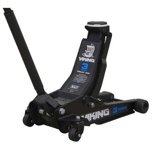 Viking 3 Tonne Low Profile Professional Trolley Jack with Rocket Lift