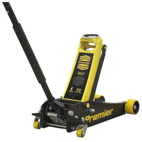 Trolley Jack 4 Tonne Low Profile Rocket Lift Yellow