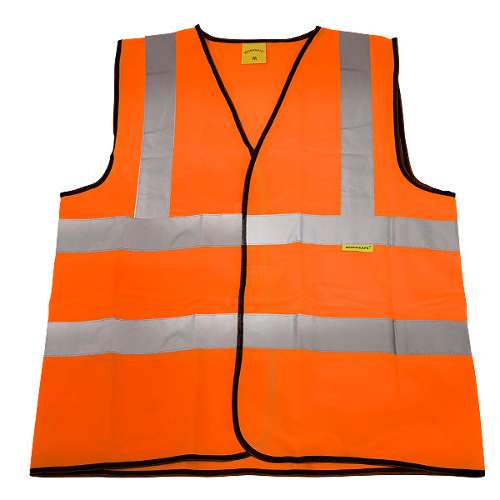 Hi-Vis Orange Waistcoat (Site and Road Use) - Medium