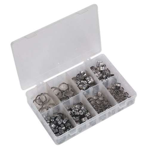 O-Clip Single Ear Assortment 160pc Stainless Steel