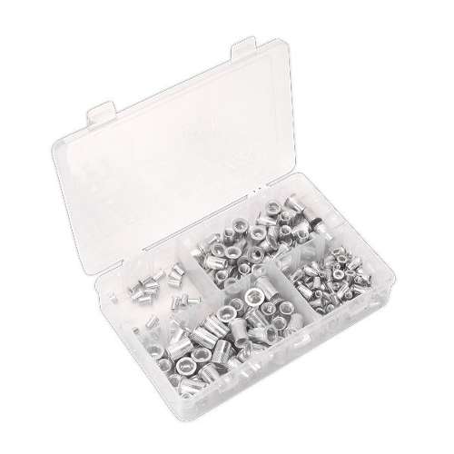 Threaded Insert (Rivet Nut) Assortment 200pc M4-M8 Splined Metric