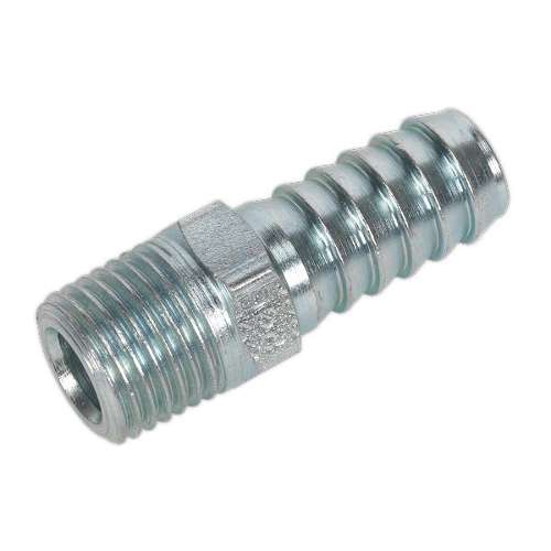 Screwed Tailpiece Male 1/4"BSPT - 3/8" Hose Pack of 5