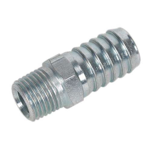 Screwed Tailpiece Male 1/4"BSPT - 1/2" Hose Pack of 5