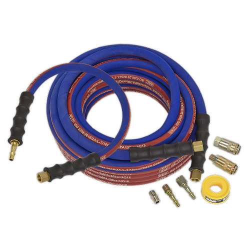 Air Hose Kit Extra-Heavy-Duty 15m x &#216;10mm with Connectors