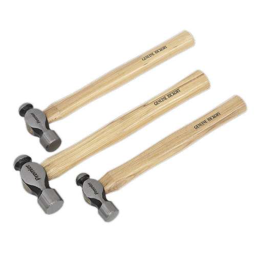 Ball Pein Hammer Set 3pc Hickory Shafts