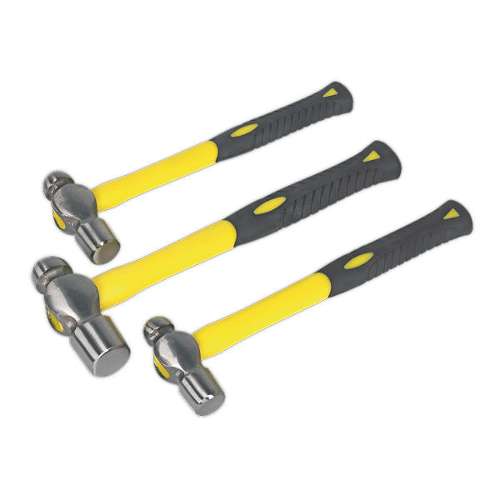 Ball Pein Hammer Set 3pc with Fibreglass Shafts