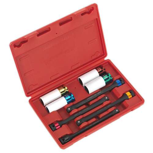 Torque Stick & Aluminium Wheel Impact Socket Set 8pc 1/2"Sq Drive