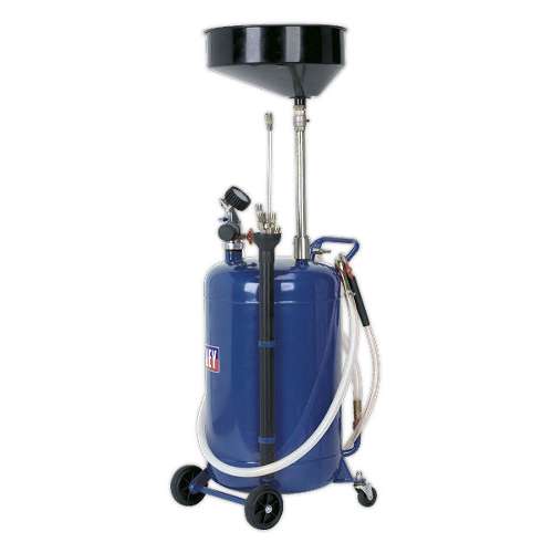 Mobile Oil Drainer with Probes 90L Air Discharge