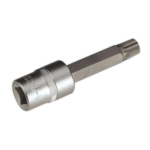 Spline Socket Bit M14 Long 1/2"Sq Drive