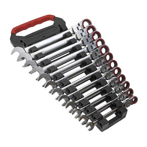 Flexi-Head Ratchet Combination Spanner Set 12pc Metric Platinum Series