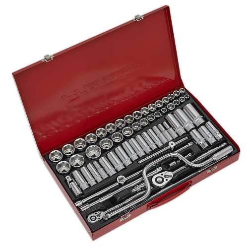 Socket Set 64pc 3/8" & 1/2"Sq Drive 6pt WallDrive&#174; - Metric/Imperial