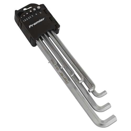 Hex Key Set 9pc Extra-Long Stubby Element Metric