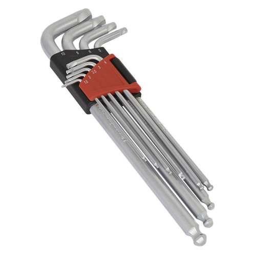 Ball-End Hex Key Set 9pc Extra-Long Lock-On� - Metric