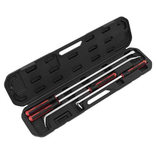 Pry Bar Set 4pc Heavy-Duty with Hammer Cap