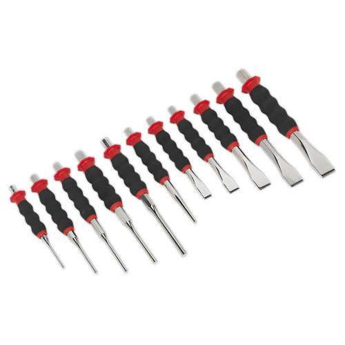 Sheathed Punch & Chisel Set 11pc