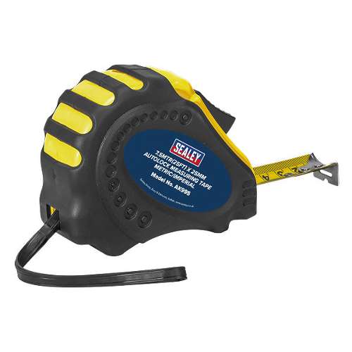 Auto Lock Tape Measure 7.5m(25ft) x 25mm - Metric/Imperial