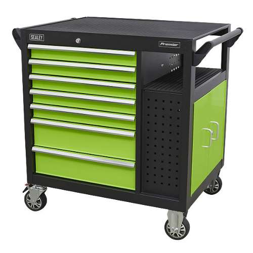 Mobile Workstation 7 Drawer & Cupboard 920mm