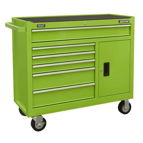 Rollcab 6 Drawer with Ball Bearing Slides - Green