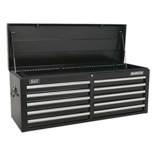 Topchest 10 Drawer with Ball-Bearing Slides - Black