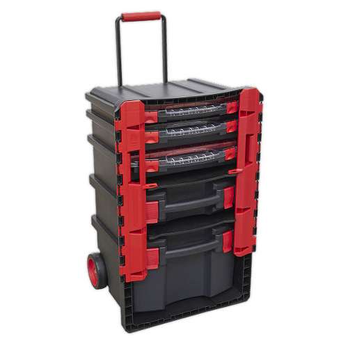 Professional Mobile Toolbox with 5 Removable Storage Cases