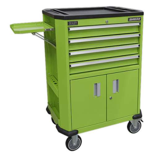 Tool Trolley with 4 Drawers & 2 Door Cupboard