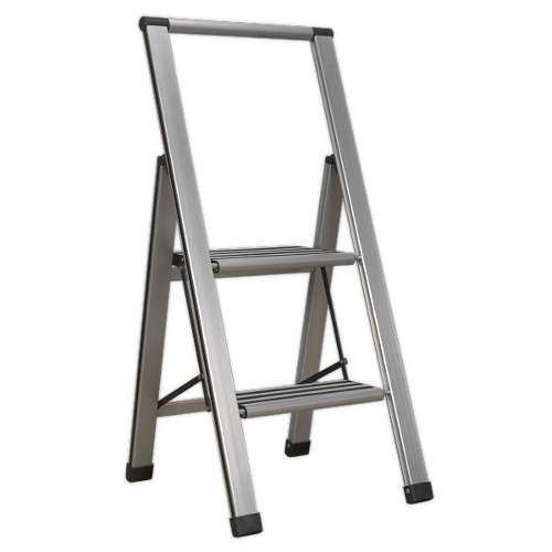 Aluminium Professional Folding Step Ladder 2-Step 150kg Capacity