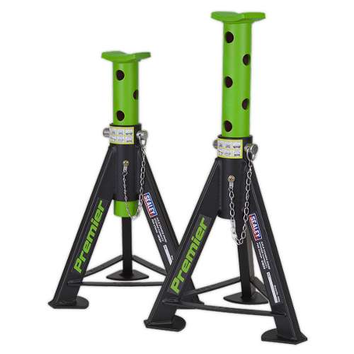 Axle Stands (Pair) 6 Tonne Capacity per Stand - Green