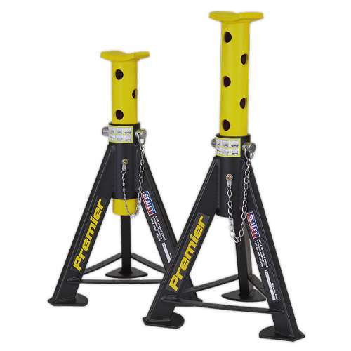 Axle Stands (Pair) 6 Tonne Capacity per Stand - Yellow