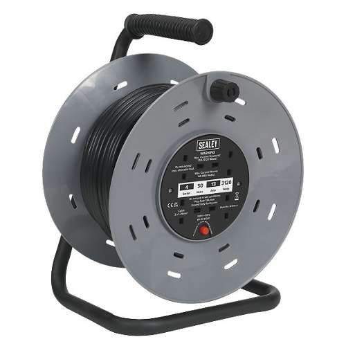 Cable Reel 50m 4 x 230V 1.25mm� Thermal Trip