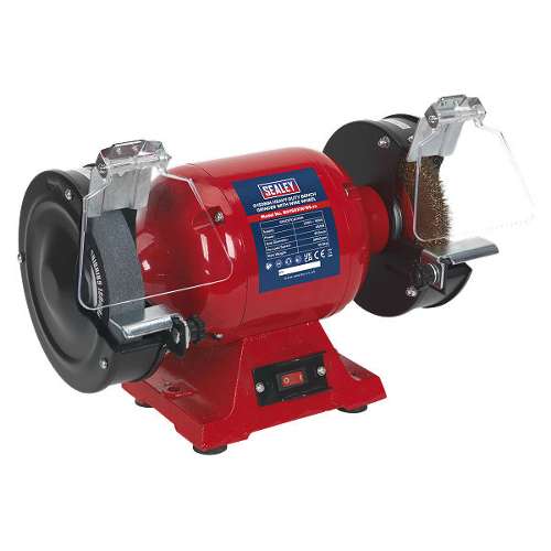 Bench Grinder &#216;150mm with Wire Wheel 450W/230V Heavy-Duty