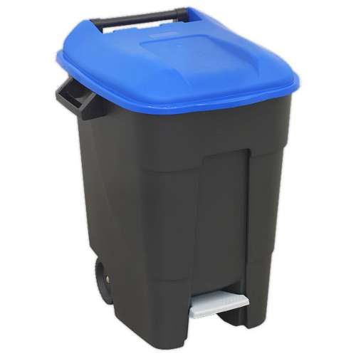 Refuse/Wheelie Bin with Foot Pedal 100L - Blue