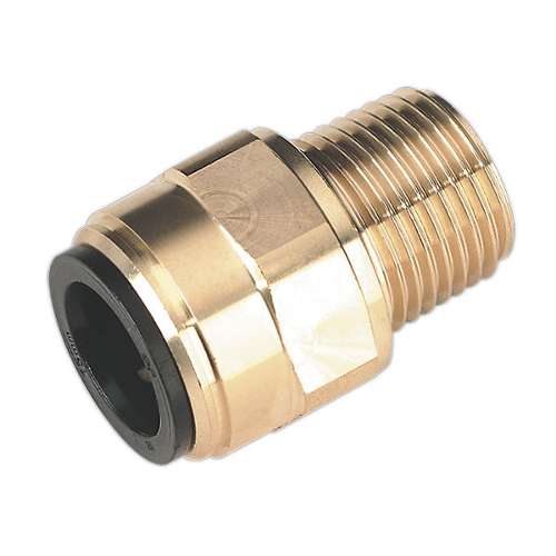 Straight Adaptor 15mm x 1/2"BSPT Brass (John Guest Speedfit&#174; - MM011504N)