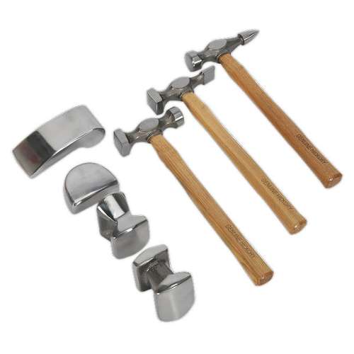 Panel Beating Set 7pc Drop-Forged Hickory Shafts