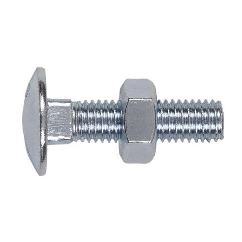 Coach Bolt & Nut M10 x 40mm Zinc Pack of 50