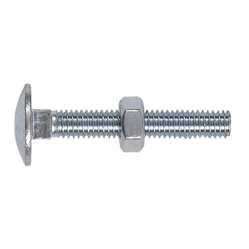 Coach Bolt & Nut DON 603 - M6 x 40mm Zinc Pack of 100