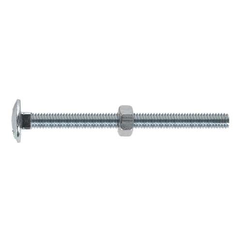 Coach Bolt & Nut DIN 603 - M6 x 75mm Zinc Pack of 100