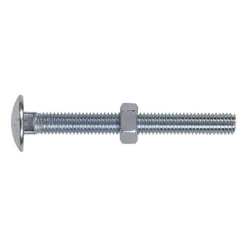 Coach Bolt & Nut DIN 603 - M8 x 75mm Zinc Pack of 50