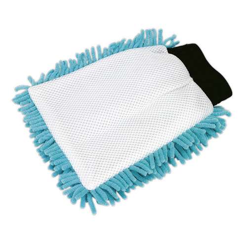 Shaggy Microfibre Mitt 2-in-1