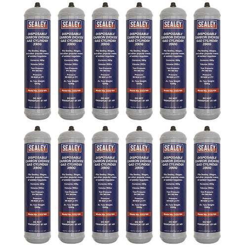 Gas Cylinder Disposable Carbon Dioxide 390g - Box of 12