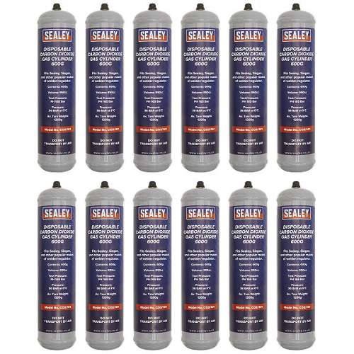 Gas Cylinder Disposable Carbon Dioxide 600g - Box of 12