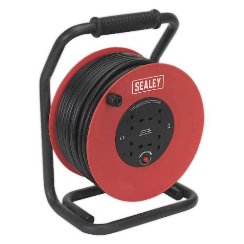 Cable Reel 50m 4 x 230V 2.5mm� Heavy-Duty Thermal Trip