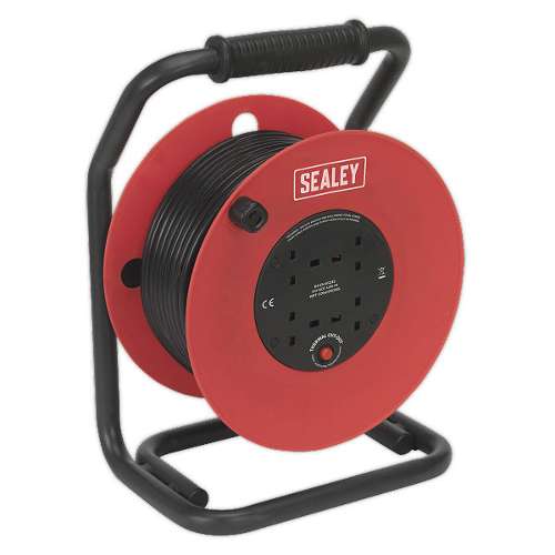 Cable Reel 50m 4 x 230V 1.5mm� Heavy-Duty Thermal Trip