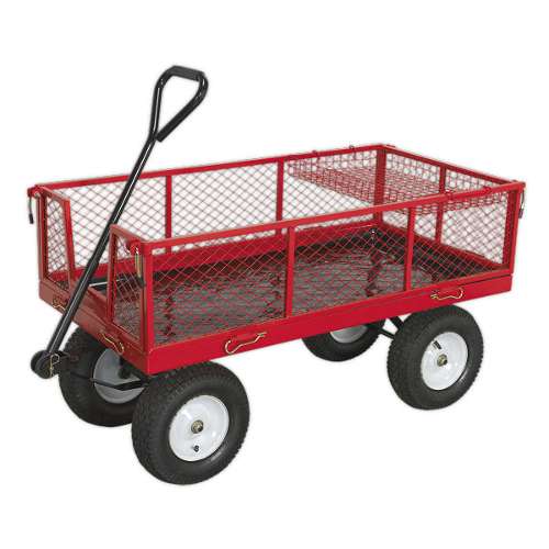 Platform Truck with Sides Pneumatic Tyres 450kg Capacity