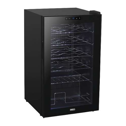 Baridi 24 Bottle Wine Fridge with Digital Touch Screen Controls & LED Light, Black - DH9