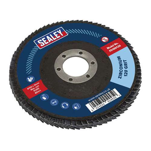 Flap Disc Zirconium &#216;100mm &#216;16mm Bore 120Grit