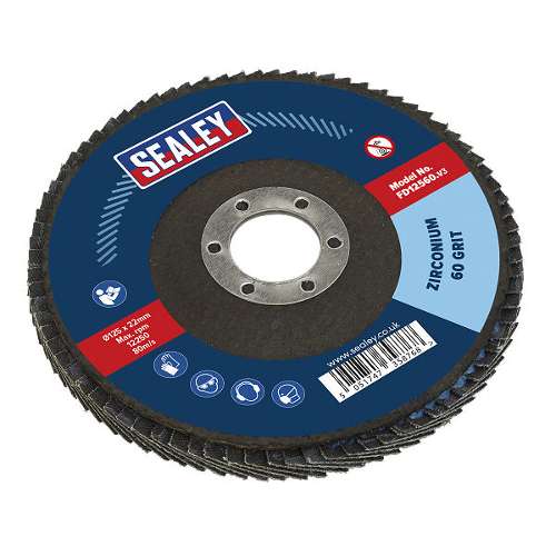 Flap Disc Zirconium &#216;125mm &#216;22mm Bore 60Grit