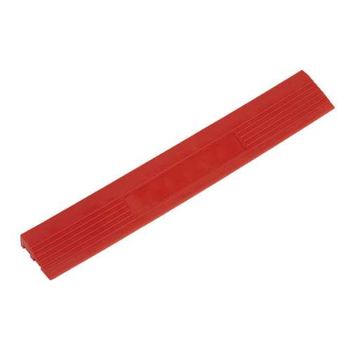 Polypropylene Floor Tile Edge 400 x 60mm Red Male - Pack of 6