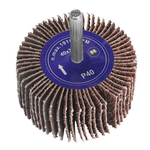 Abrasive Flap Wheel &#216;40 x 30mm 40Grit 6mm Shaft