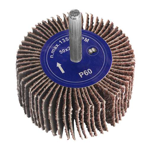 Abrasive Flap Wheel &#216;50 x 25mm 60Grit 6mm Shaft